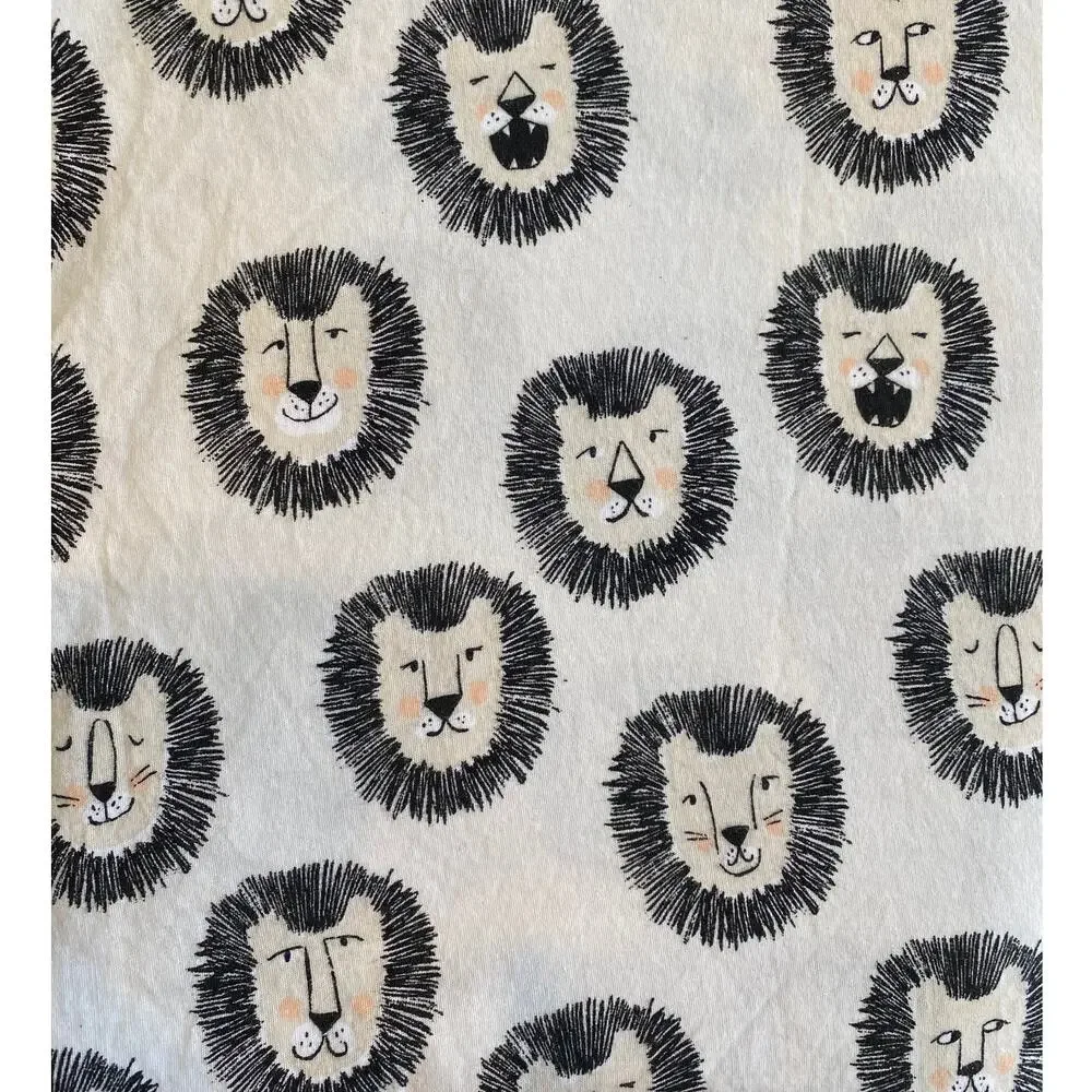 Lion Faces 100% Cotton Twin Sheet Set Black & White, Whimsical  - Pillowfort